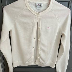 Girls Vineyard Vines cardigan sweater- cotton knit size large 14